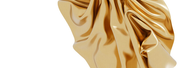 Luxury golden silk fabric texture. Abstract background. Perfect for elegant designs.