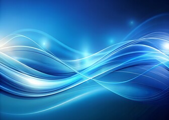 Fototapeta premium High-resolution, noise-free abstract background with smooth blue gradients and flowing lines. Perfect for tech, healthcare, futuristic designs, or serene digital backdrops