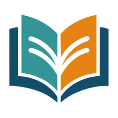 Open book depicting knowledge, reading, education, and literary exploration colorful vector icon on white background.