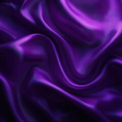 Obraz premium Rich purple fabric with soft, flowing waves and subtle highlights, creating a luxurious and elegant texture