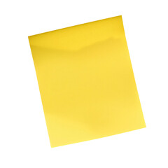 Yellow sticky note isolated on black background ready for your message