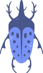 Blue Beetle Insect Vector Illustration