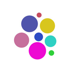 Colorful Abstract Circle Vector Elements