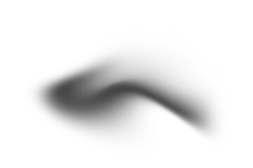 Glowing abstract shape, dark white gradient background shape isolated on white
