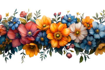 Living tattoo sleeve with blooming flowers under skin, bio-design fashion isolated on white