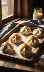 Homemade Dumplings with Natural Light in a Cozy Country House