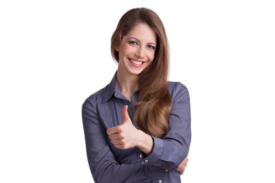 Beautiful woman shows that all okay.