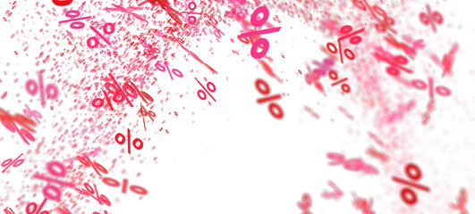 Abstract background with pink percentage symbols. Perfect for sale banners and promotions.