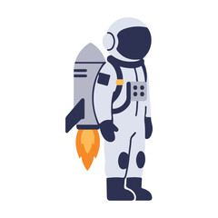 Obraz premium astronaut Vector Icons – astronaut with jetpack icon, suitable for infographics and app designs