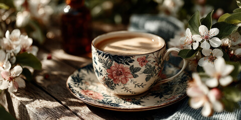Fototapeta premium Cup of coffee, refreshing