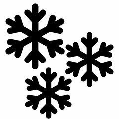 
Snow icon silhouette vector, Snowflake icon