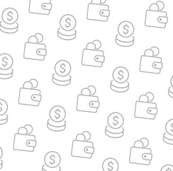 Light color Flat Style Financial Pattern Savings and Currency Motif