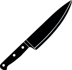 Chef's Knife Silhouette Vector