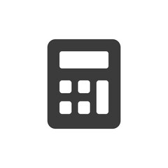 Calculator, solid icon. Financial or numeric tool.