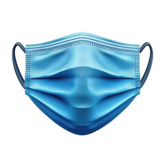Blue Surgical Face Mask Pandemic Protection Hygiene Medical Equipment on transparent background