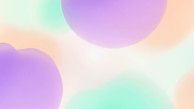 Pastel bubbles: soothing movement of soft hues and subtle overlap in gentle motion