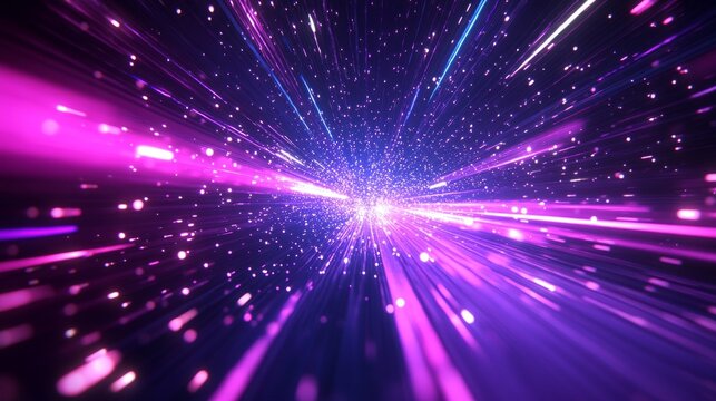 Abstract background with bright light lines, suitable for scientific presentations and futuristic designs.