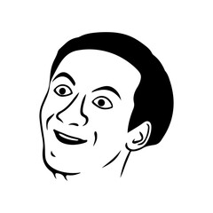 Fototapeta premium Surprised Meme Face