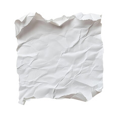 Obraz premium Crumpled white paper sheet isolated on black background