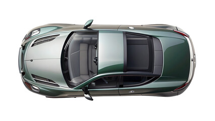 Top View of Car Isolated on Transparent Background