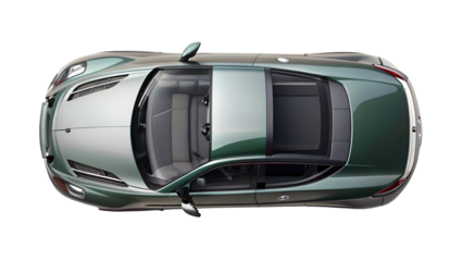 Top View of Car Isolated on Transparent Background