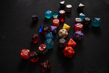 Colorful Collection of RPG Gaming Dice