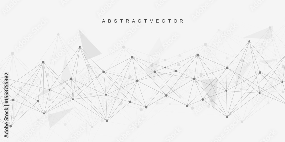 Poster global network connection website header or banner design. abstract background with connecting dots 