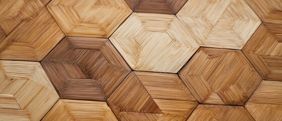 The beautiful bamboo hexagon pattern showcasing natural textures and earthy tones.