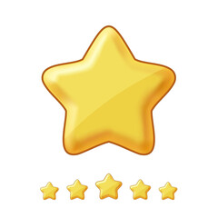 3d golden star