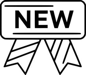 Decorative New Tag Outline Icon