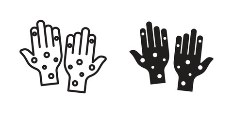 Obraz premium Rash hand icon