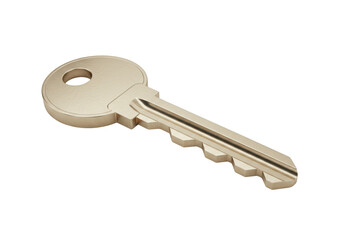 Isolated Gleaming Golden Key to Success and Security