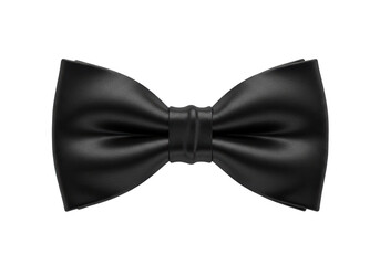 Isolated Elegant Black Bow Tie for Formal Occasion