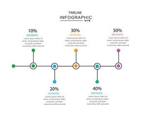 timeline infographic template, business infographic, bright timeline infographic, whit 5 steps, 