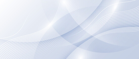Obraz na płótnie Canvas Minimal abstract background with soft white curved lines and light effects. 