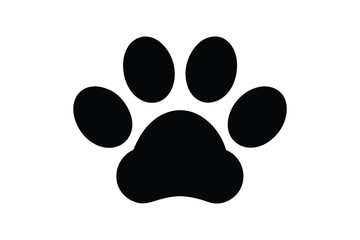 Dog or cat paw print flat icon.eps