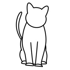 Minimalist vector icons lineart cats