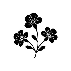  creative Dried or pressed flowers Icon vector silhouette illustration isolated on white background