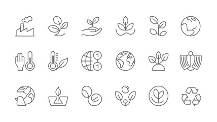 Minimalist Investment and Finance Line Icon Set, White Stroke on Black Background, Vector Illustration