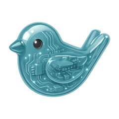 PNG Futuristic digital bird design