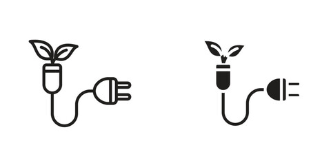 Obraz premium Biomass energy icon