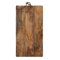 Fototapeta premium Rustic wooden sign hanging on rope perfect for message or design
