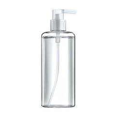 Clear Sanitizer Bottle Mockup Liquid Soap Hygiene Product Health Care Gel on transparent background