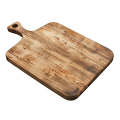 Fototapeta premium Rustic wooden cutting board with handle kitchen utensil cooking tool