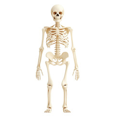 Human Skeleton Anatomy Model Full Body Isolated Medical Skeleton Science on transparent background