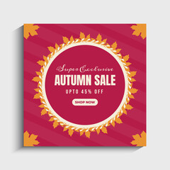 Exclusive Autumn Sale Promotion Social Media Post Banner