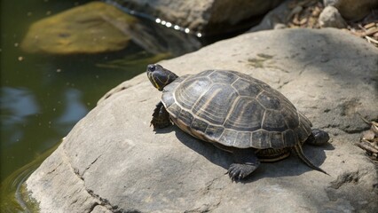 Fototapeta premium Turtle, sharp and realistic, Photo, Natural light.
