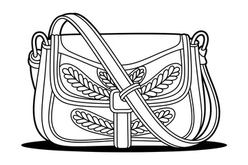Stylish crossbody bag with decorative details.
