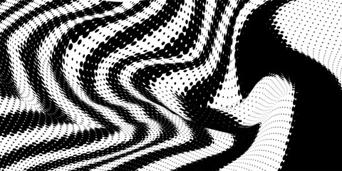 halftone curved line pattern. gradient halftone dots backgrounds © riski