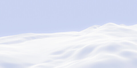 White snowdrift. Snowy mountain. Cold environment